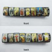 Magnetic Hematite Religious Sealed Icon Bracelet 7.8inch